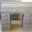 Na: oud eiken secretaire geverfd in kleur French linen Annie Sloan chlkpaint