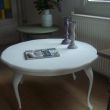 Salontafel,Queen Anne -stijl wit geverfd in Pure White afgewerkt met was